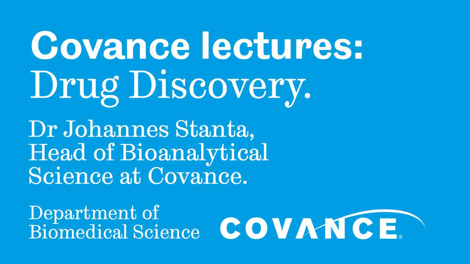 Thumbnail for Guest lectures from Covance give biomedical science students a fascinating insig…